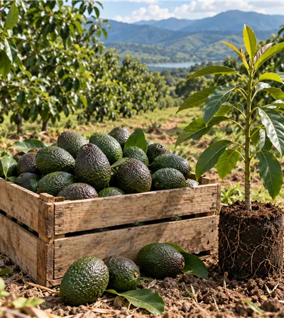 Avocado harvest and young tree asset