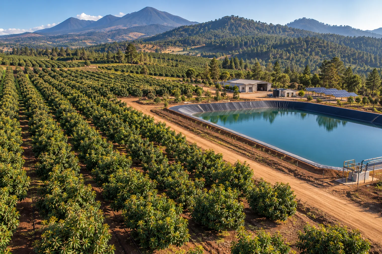 Productive solar-powered avocado orchard upgrade