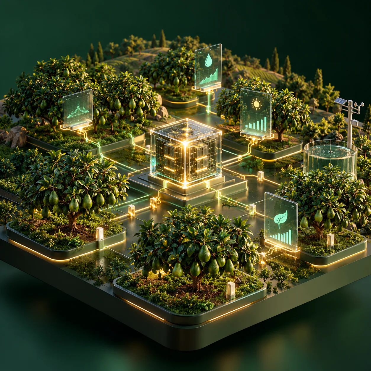 Avocado farm digital twin